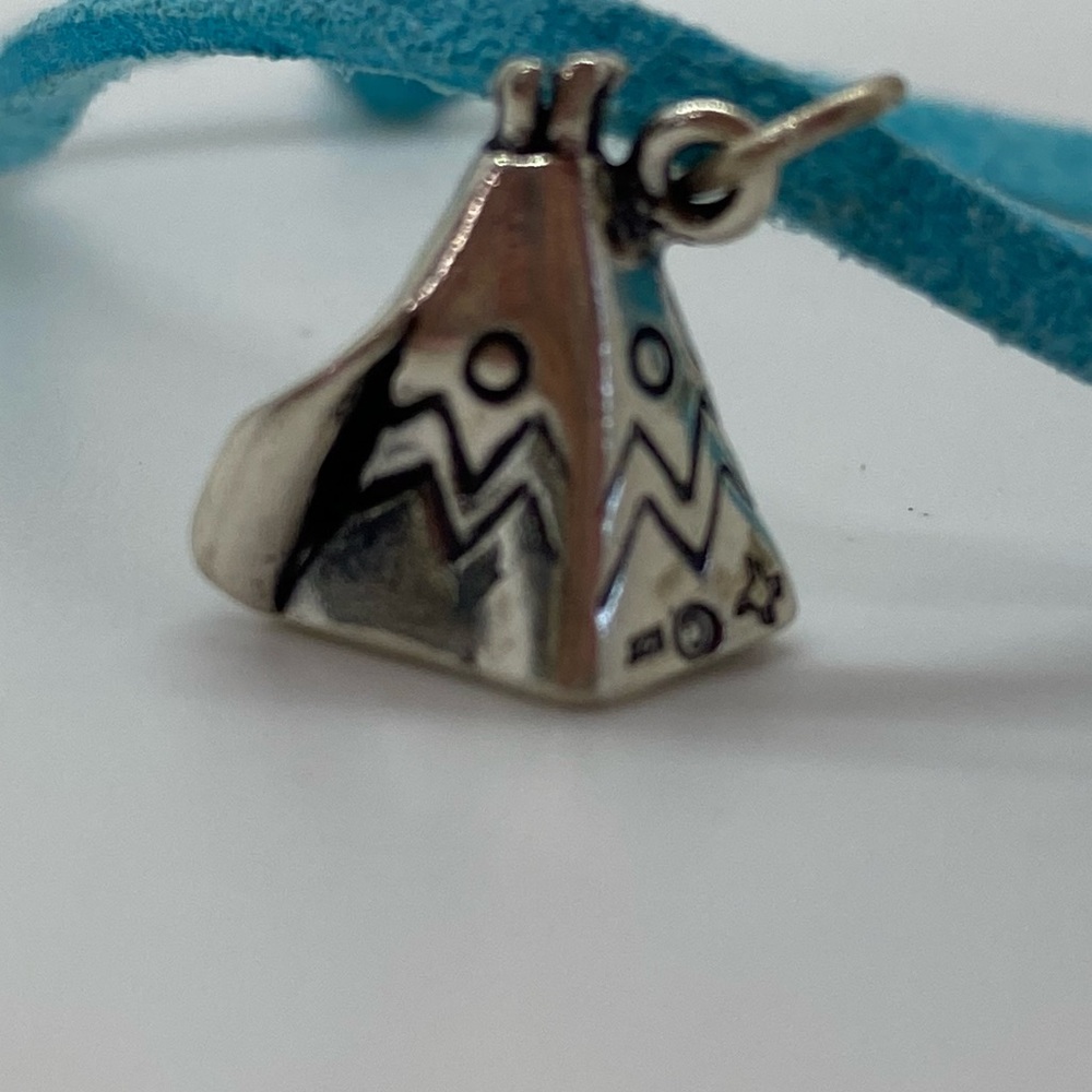 Teepee .925 Sterling Silver Native American Indian Hut 3D charm - Picture 7 of 13